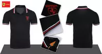 t-shirt ferrari acheter high collar hommes short sleeve boutique takeo black